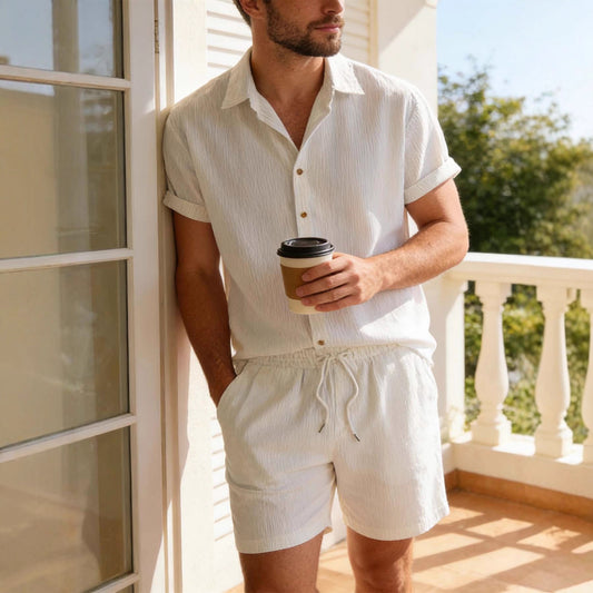 Men's Casual Resort Shorts And Shirt (Set)