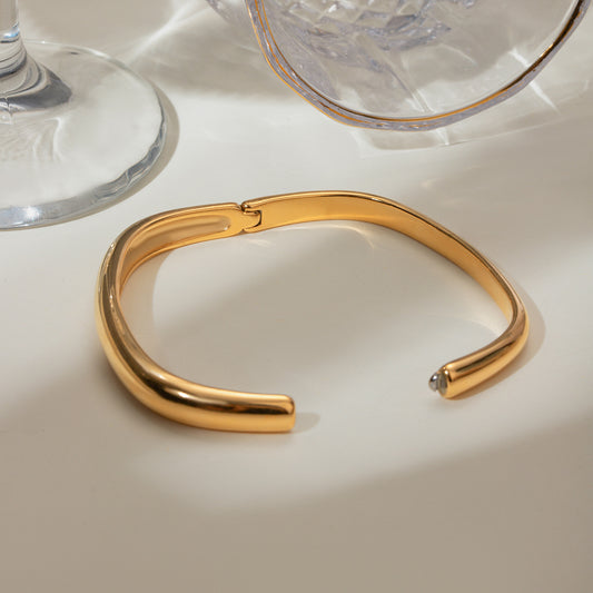 Simple Irregular Titanium Steel Bracelet For Women