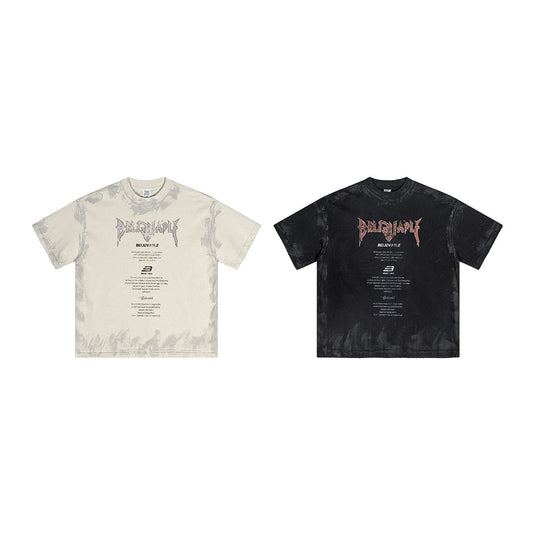 Men's Short-sleeved Racing Letter T-shirt