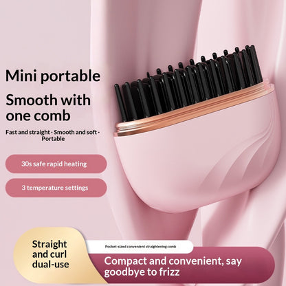 New Mini Portable Hair Straightener Comb