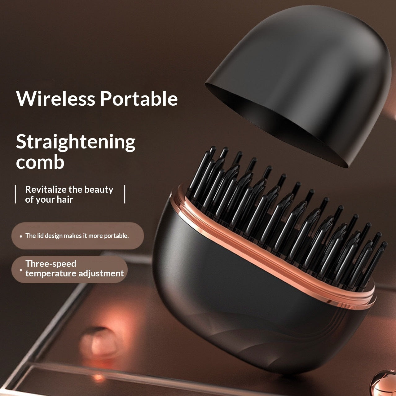 New Mini Portable Hair Straightener Comb