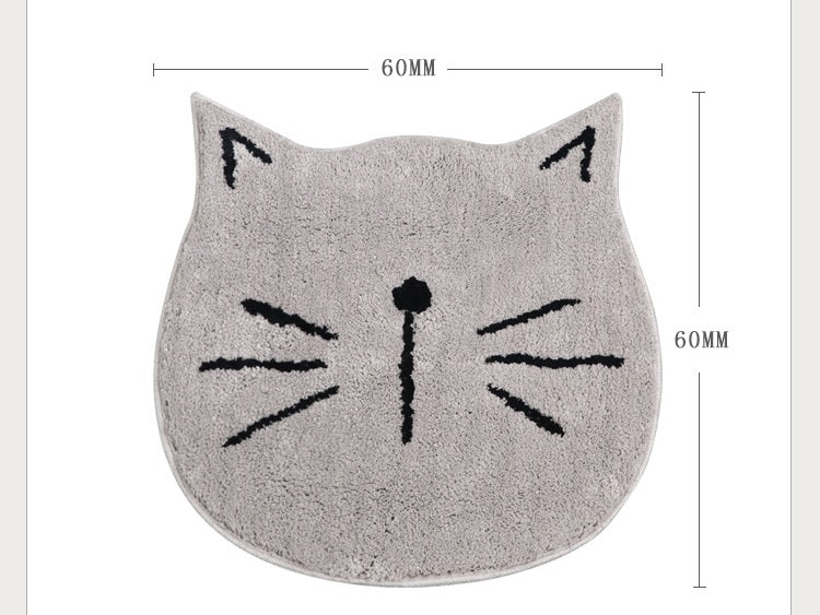 Nordic cartoon cat bathroom absorbent mat home entrance living room mat