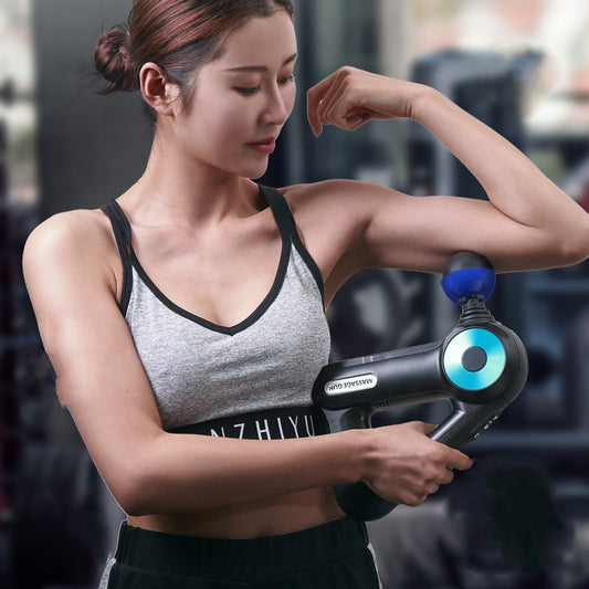 Triangle Fascia Gun Muscle Relaxer Electric Home Fitness Massage Gun