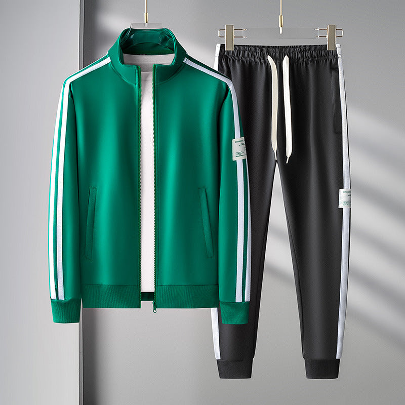 Men's Sport Cardigan Zipper Two-piece (Set)