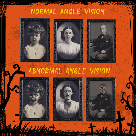 Halloween 3D Face Moving Picture Frame Portrait Home Decorations