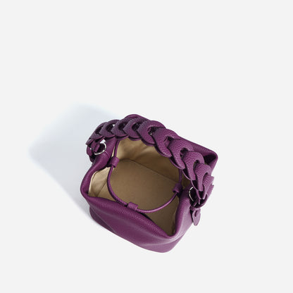 Cowhide Bucket Purse Bag For Ladies (Leather )