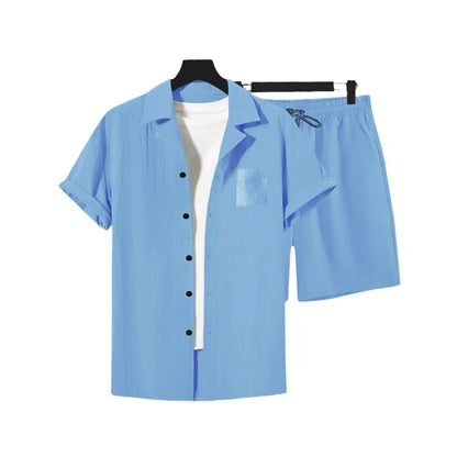 Men's Casual Linen Loose-Fit Button-Up Shirt