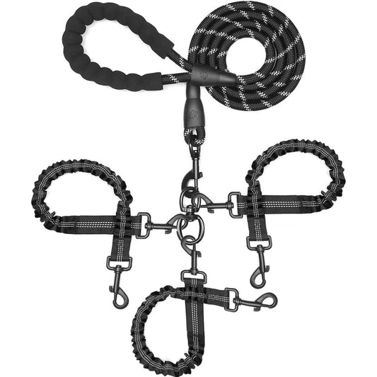 Adjustable High Elasticity Glow-in-the-Dark Anti-Tangle Dog Leash