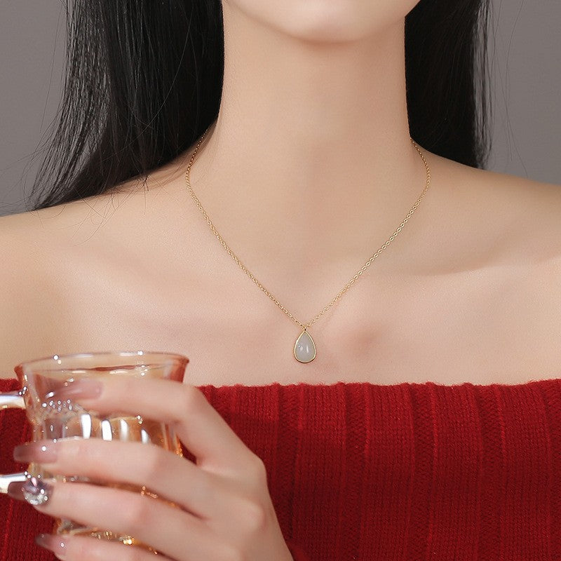 Dainty Water-drop Clavicle Necklace For Ladies