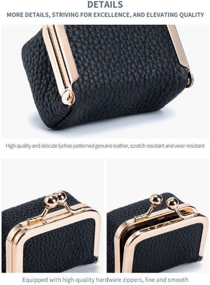 Portable Vintage Style Genuine Leather Coin Purse For Ladies (US ONLY)