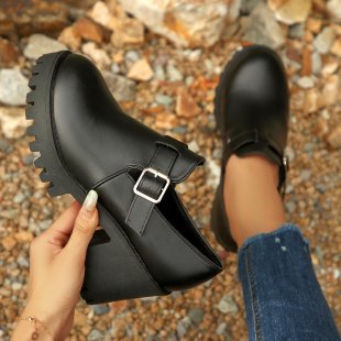 Spring High-Heel Chunky-Heel Elevating Ladies Shoes