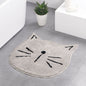 Nordic cartoon cat bathroom absorbent mat home entrance living room mat