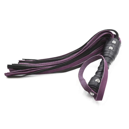 Leather Purple And Black Tassel Whip Toy (Adult)