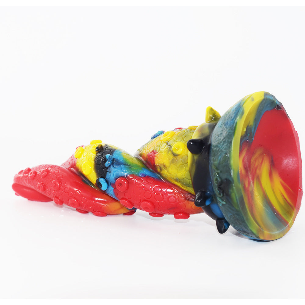 Female Liquid Silicone Octopus Beard Color Dildos