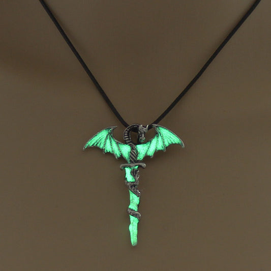 Domineering Luminous Flame Dragon Necklace