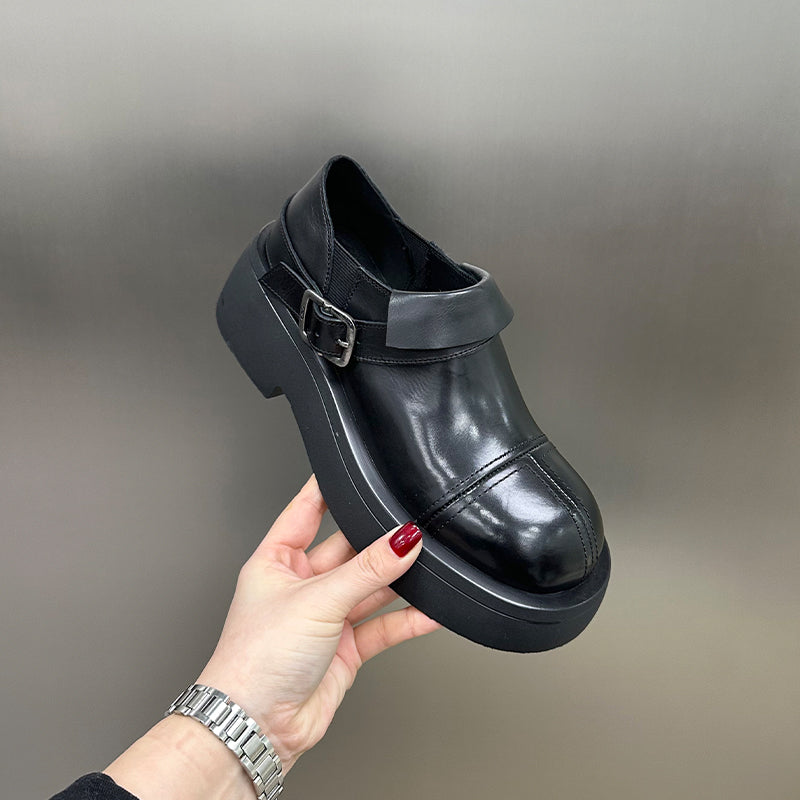 Spring High-Heel Chunky-Heel Elevating Ladies Shoes