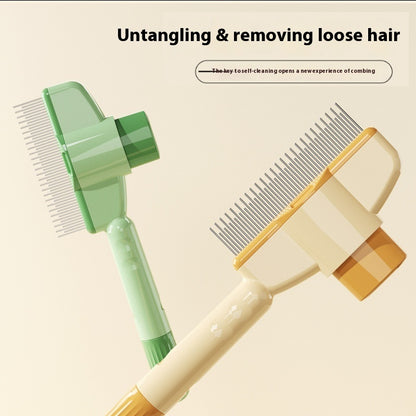 Pet Comb With Release Button Flea  - Easy To Use And Durable Grooming Tool Pet Products