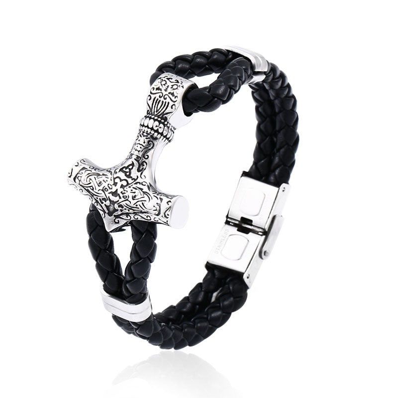 European  Fashion Titanium Soft Leather Bracelet