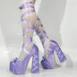 High-heeled Strappy Platform Chunky-heel Plus-size Ladies Pumps