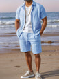 Men's Casual Linen Loose-Fit Button-Up Shirt