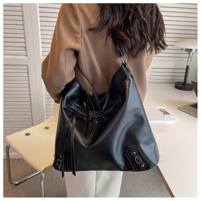 New Ladies PU Leather Magnetic Buckle Sewing Purse Bag