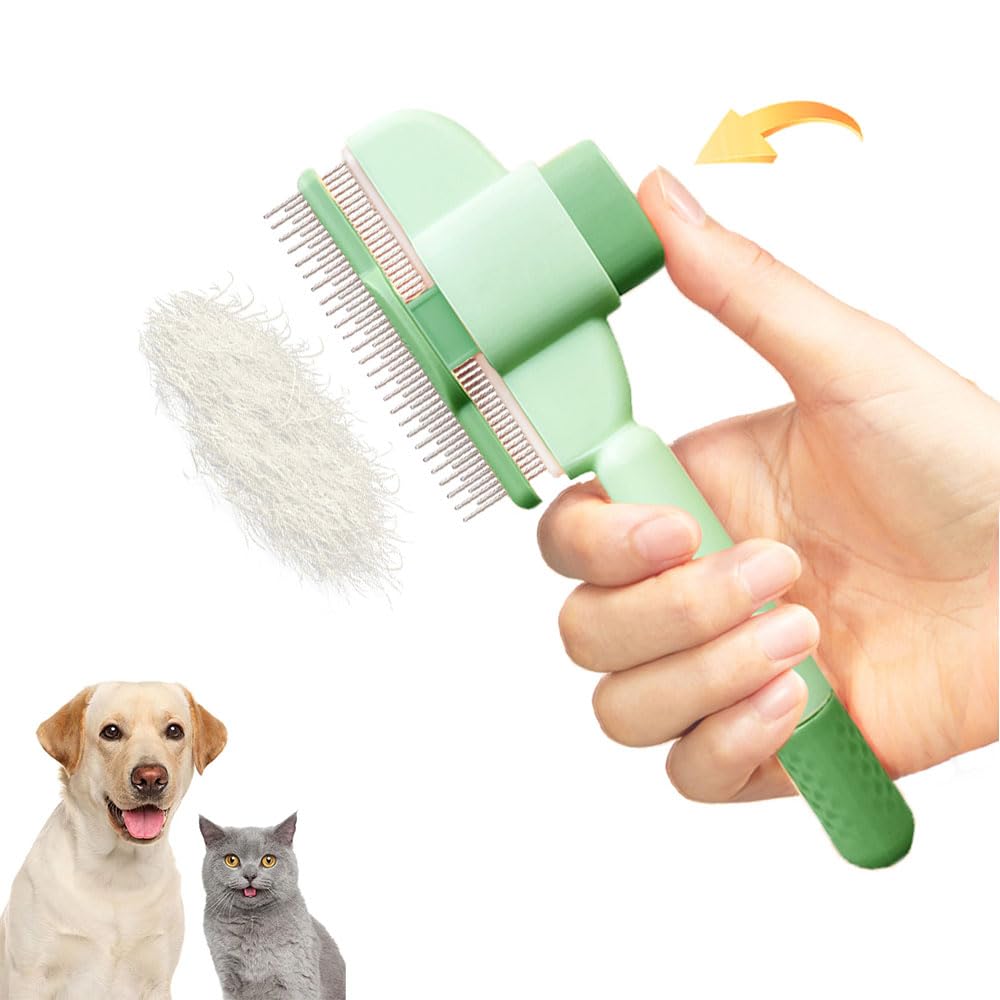 Pet Comb With Release Button Flea  - Easy To Use And Durable Grooming Tool Pet Products