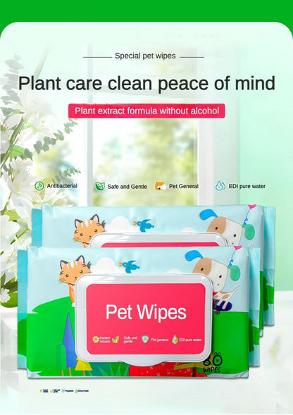 Dog And Cat Wet Wipes, Fragrance Free, Plant based , Wipes For Hole Body (US Only)