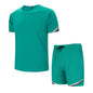 Large Size Suit Men's Casual, Breathable And Comfortable Thin Style Short and T-shirt (Set)