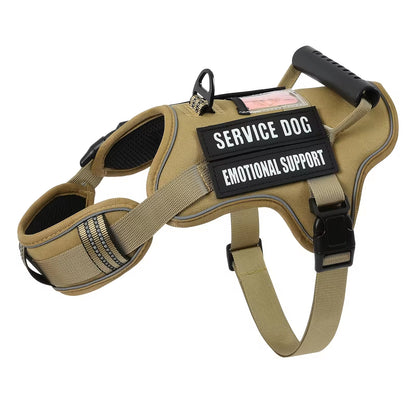 Tactical Service Dog Harness With Handle, No-Pull Adjustable For Easy Walking And Training (US Only)