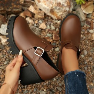 Spring High-Heel Chunky-Heel Elevating Ladies Shoes