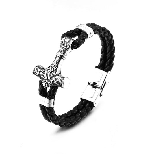 European  Fashion Titanium Soft Leather Bracelet