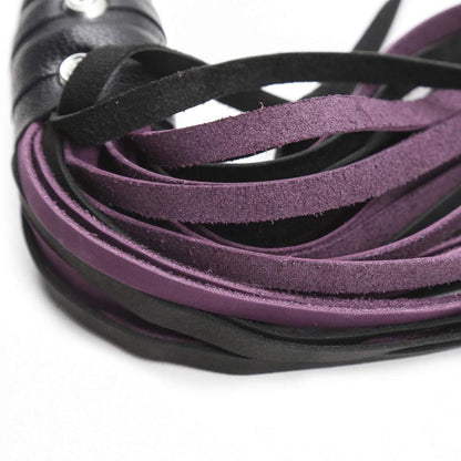 Leather Purple And Black Tassel Whip Toy (Adult)