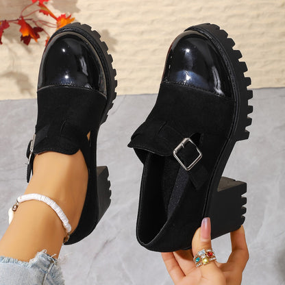 Spring High-Heel Chunky-Heel Elevating Ladies Shoes