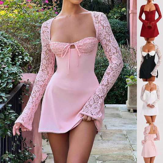 Long Sleeve Dress- Short (Fast Shipping Within U S)