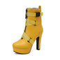 New Ladies Mid-calf Boots With Thick Soles And Chunky Heels