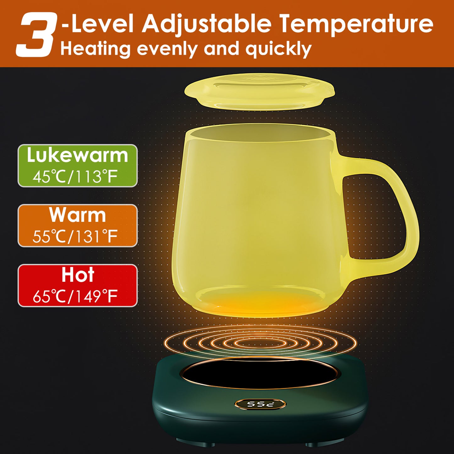 Electric Coffee Mug Warmer For Desk Auto Shut Off ( USB) For Office Home (US ONLY)
