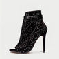 Stiletto-heeled Rhinestone-embellished Ladies Shoe