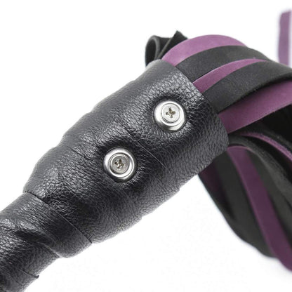 Leather Purple And Black Tassel Whip Toy (Adult)