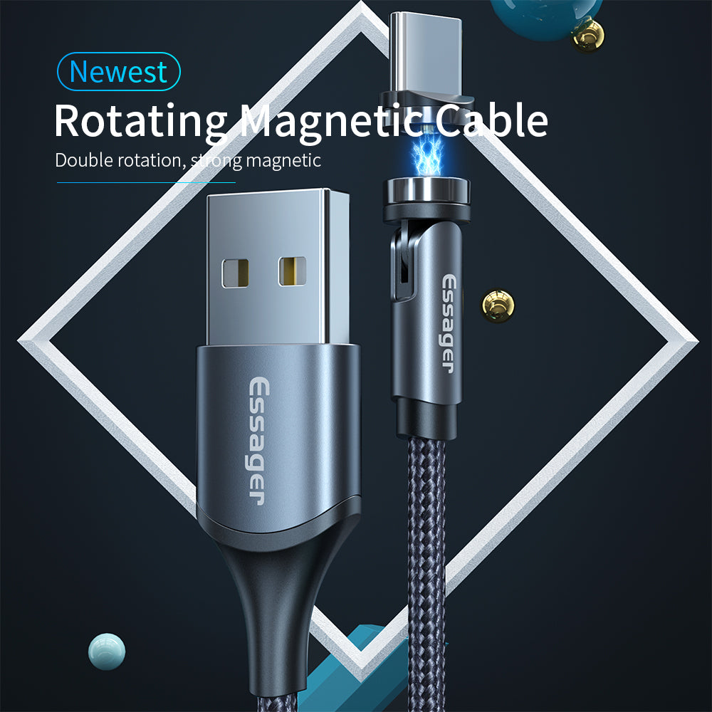 Fast Charging 540 Rotate Micro Magnetic Cable (Magnet Charger)