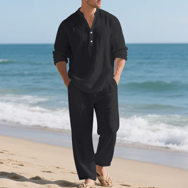 Mens Loose-Fit Long-sleeved Suit