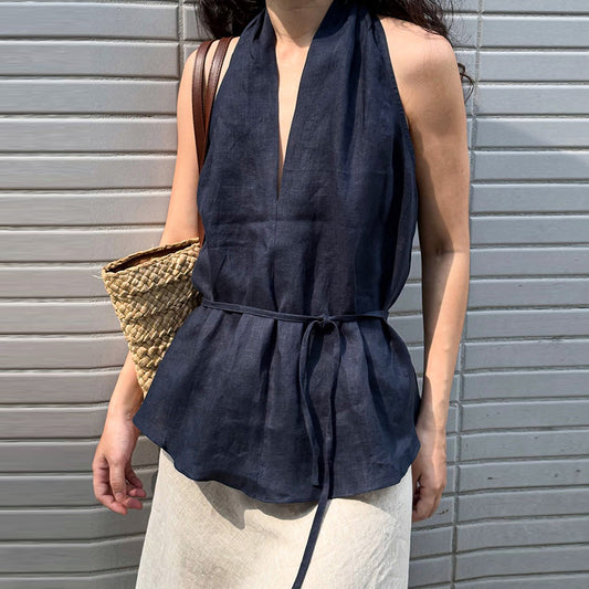 Stylish And Minimalist Sleeveless Top For Ladies