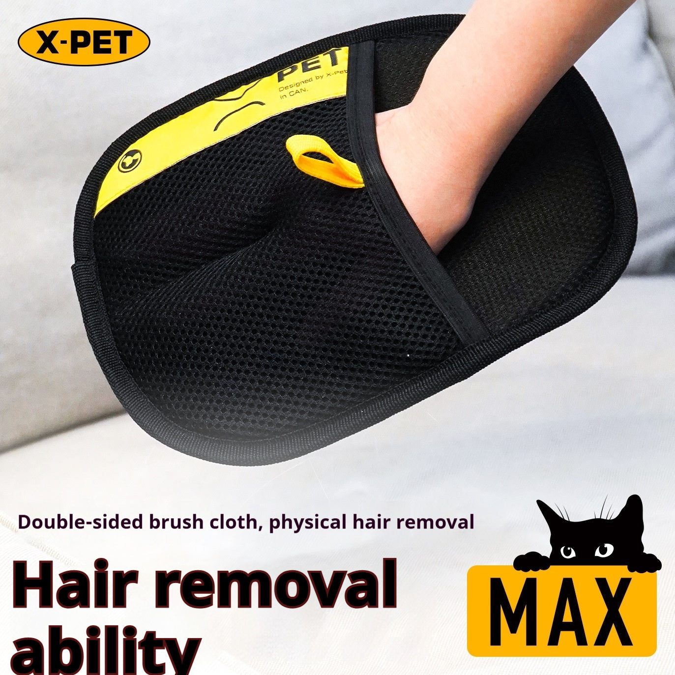 Pets Hair Remover Gloves With Double-sided Bristles For Effectively
