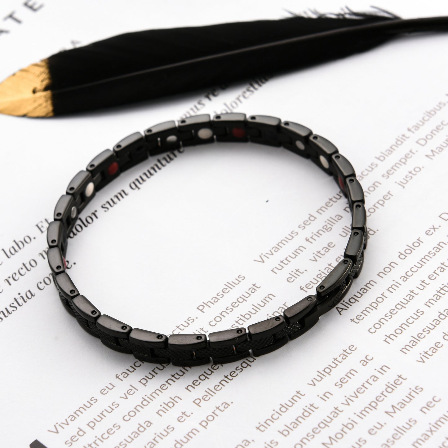 Ladies Titanium Steel Energy Magnet Bracelet