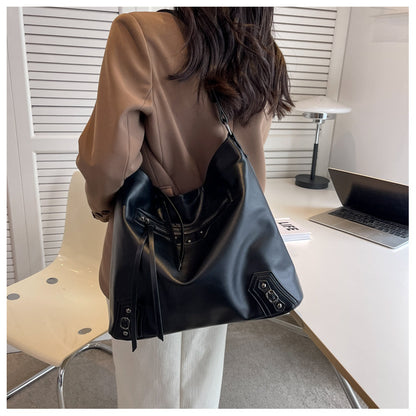 New Ladies PU Leather Magnetic Buckle Sewing Purse Bag
