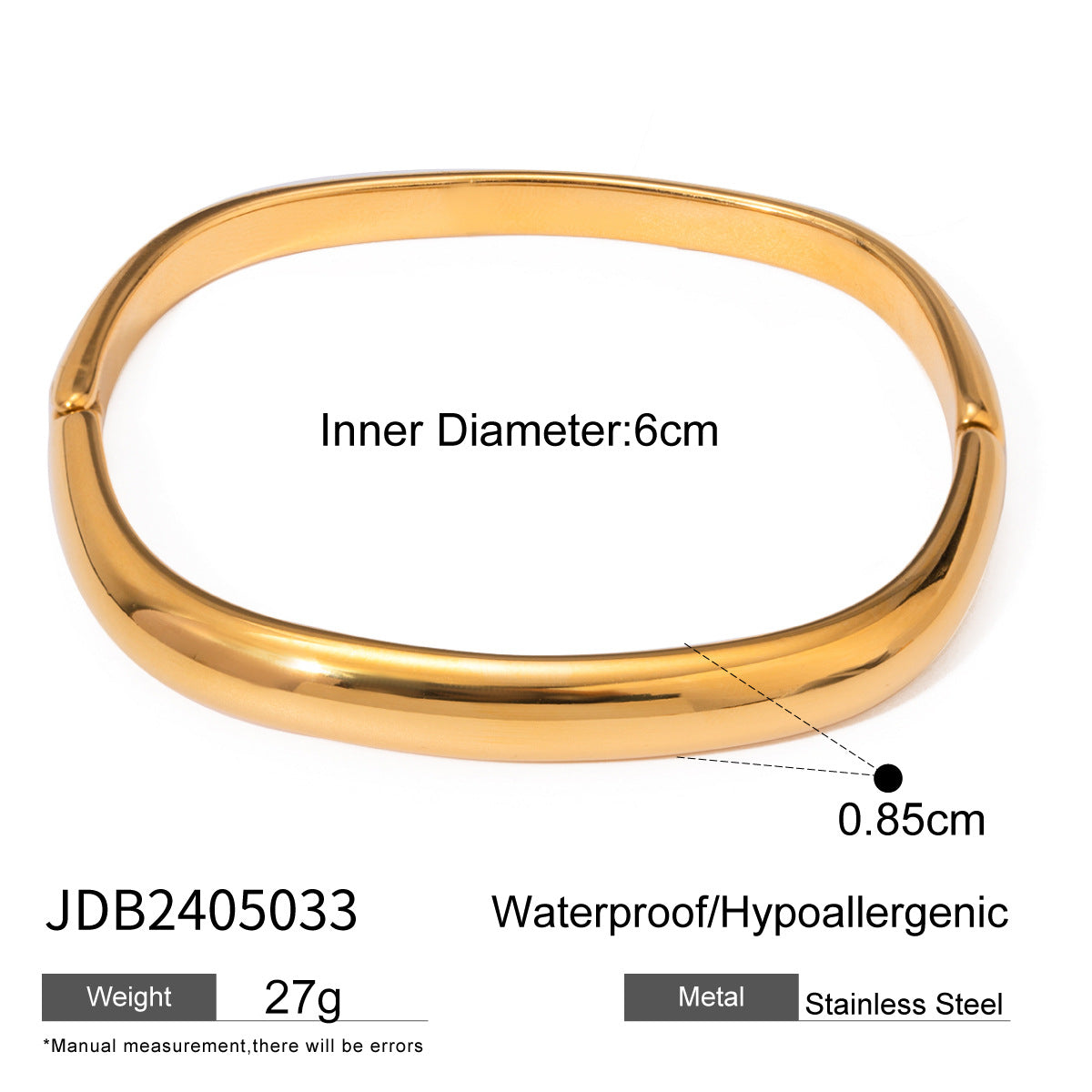 Simple Irregular Titanium Steel Bracelet For Women