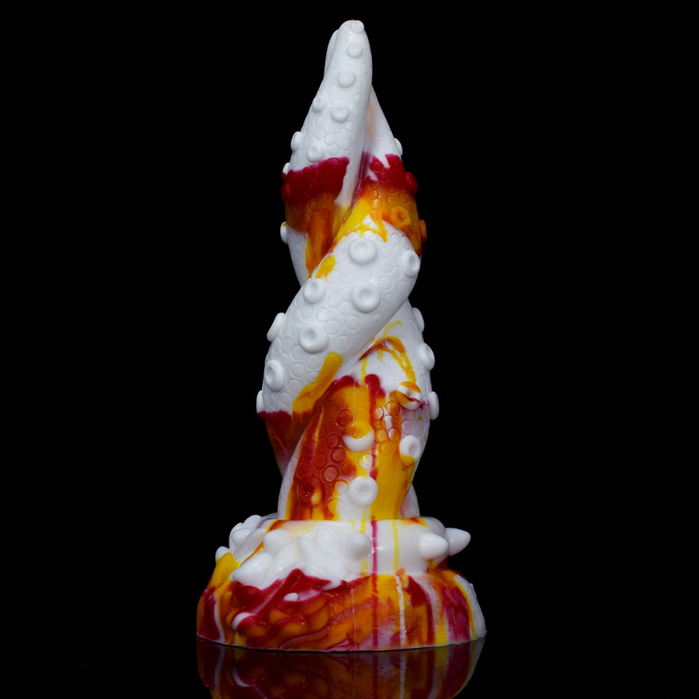 Female Liquid Silicone Octopus Beard Color Dildos
