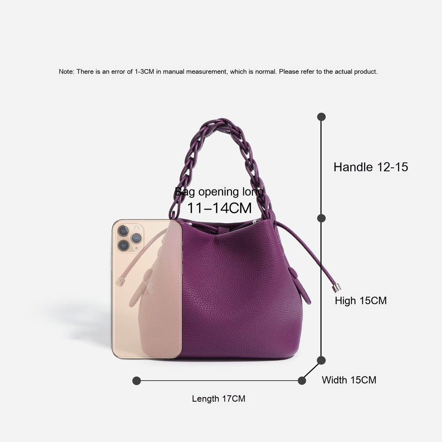 Cowhide Bucket Purse Bag For Ladies (Leather )