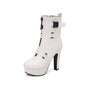New Ladies Mid-calf Boots With Thick Soles And Chunky Heels