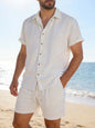 Men's Casual Resort Shorts And Shirt  (Set)