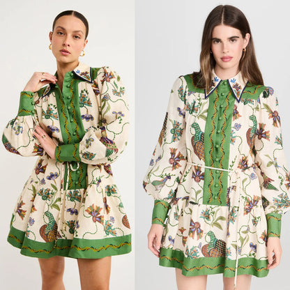 Long Sleeve Lapel Dress (Faster Shipping Within U S)